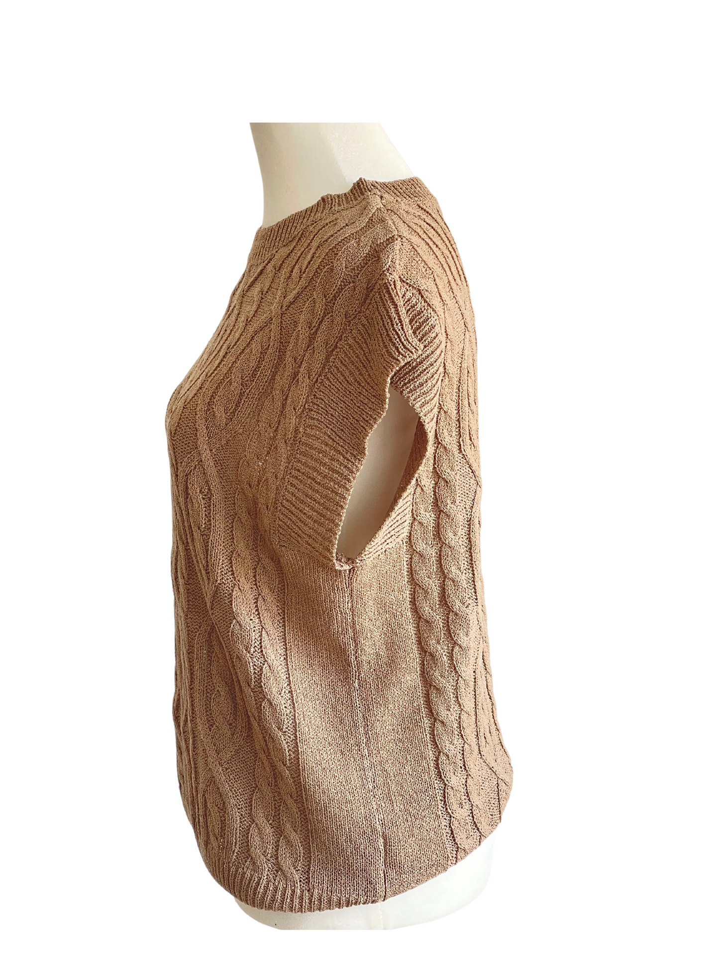 Sleeveless Cable Knit Top